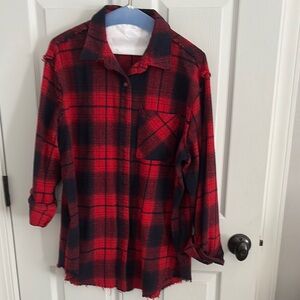 Red and Black Plaid Shirt